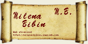 Milena Bibin vizit kartica